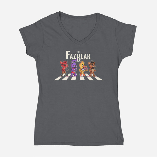 The Fazbear-Womens-V-Neck-Tee-2DFeer