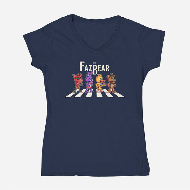 The Fazbear-Womens-V-Neck-Tee-2DFeer