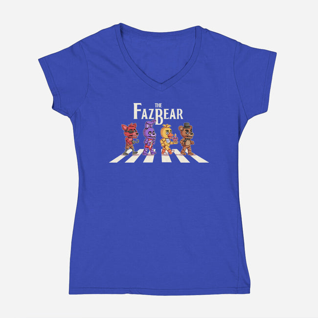 The Fazbear-Womens-V-Neck-Tee-2DFeer