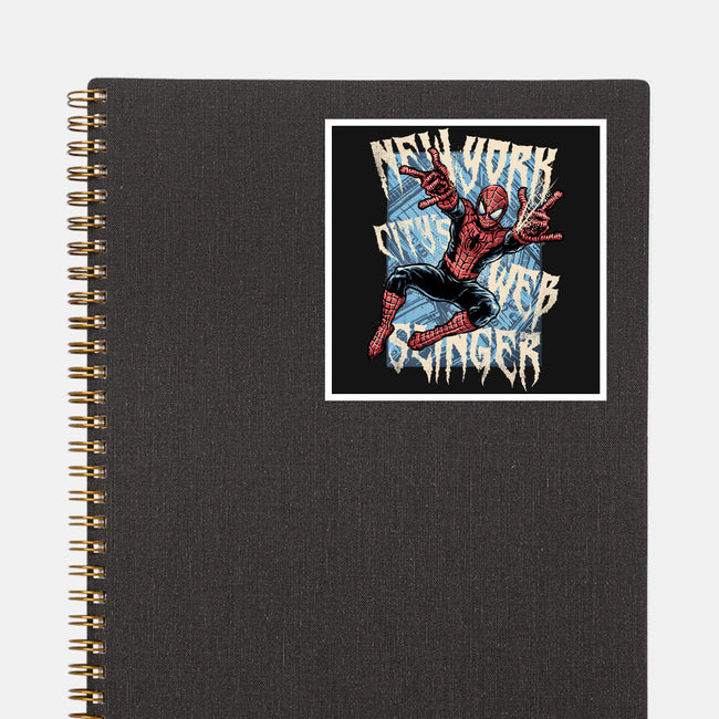 NYC Web Slinger-None-Glossy-Sticker-glitchygorilla