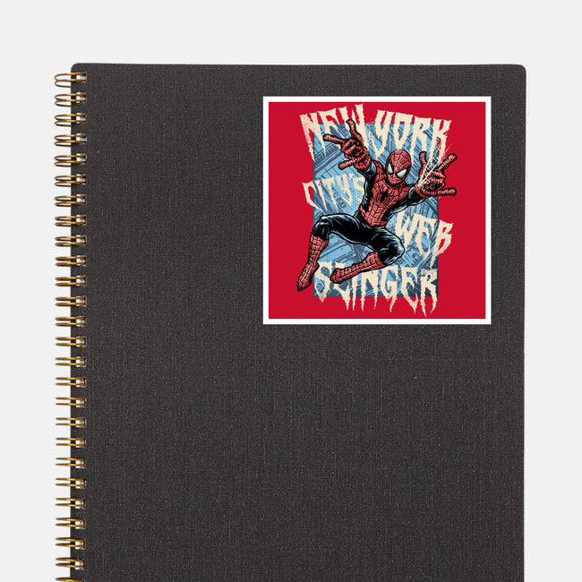 NYC Web Slinger-None-Glossy-Sticker-glitchygorilla