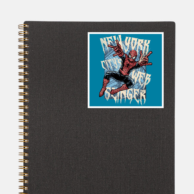 NYC Web Slinger-None-Glossy-Sticker-glitchygorilla