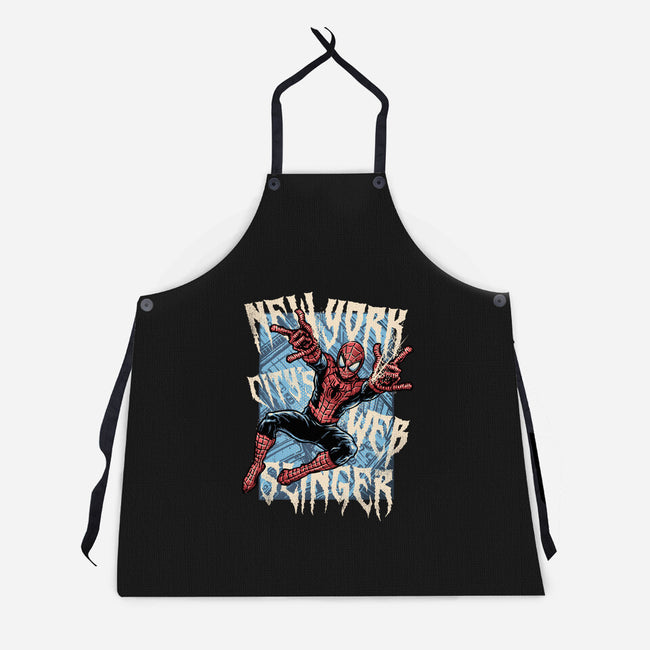 NYC Web Slinger-Unisex-Kitchen-Apron-glitchygorilla