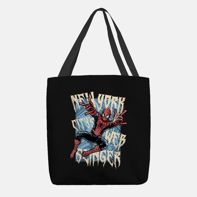 NYC Web Slinger-None-Basic Tote-Bag-glitchygorilla