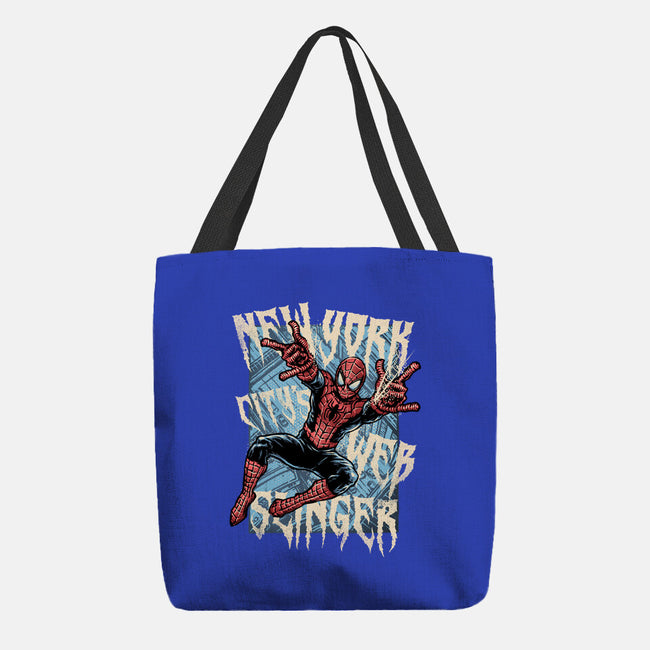 NYC Web Slinger-None-Basic Tote-Bag-glitchygorilla
