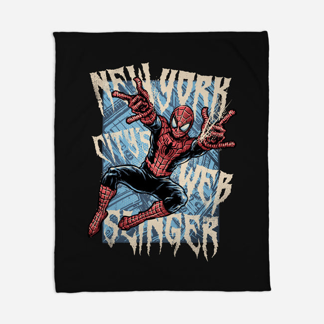 NYC Web Slinger-None-Fleece-Blanket-glitchygorilla