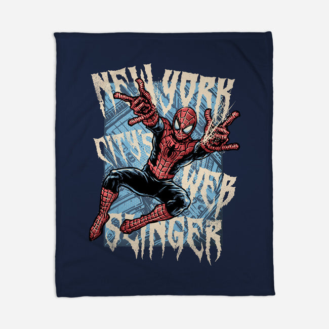 NYC Web Slinger-None-Fleece-Blanket-glitchygorilla