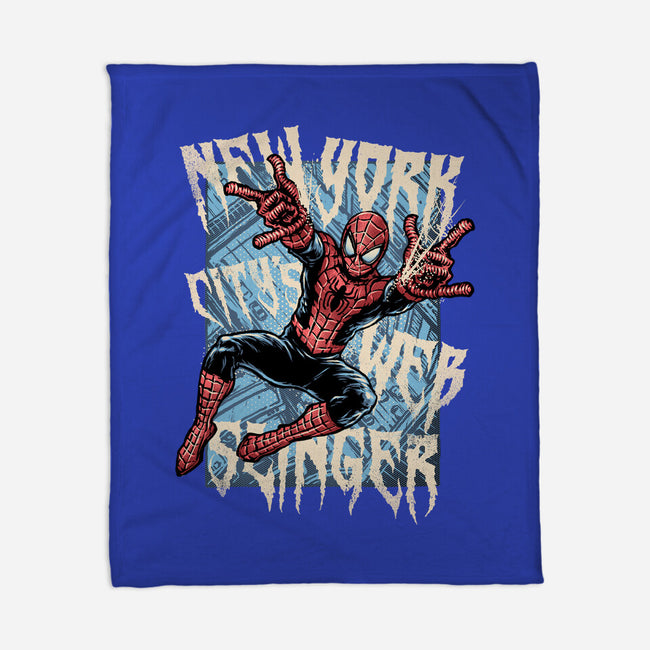 NYC Web Slinger-None-Fleece-Blanket-glitchygorilla