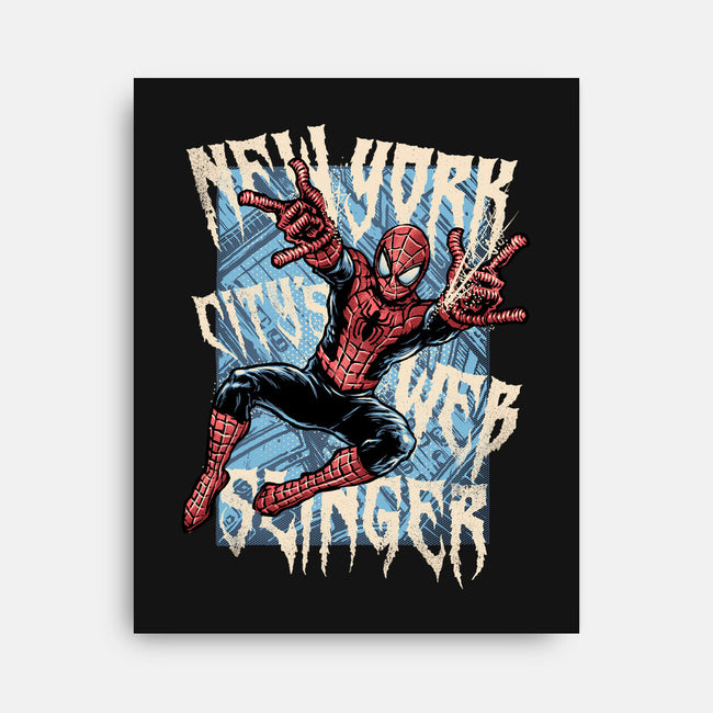 NYC Web Slinger-None-Stretched-Canvas-glitchygorilla