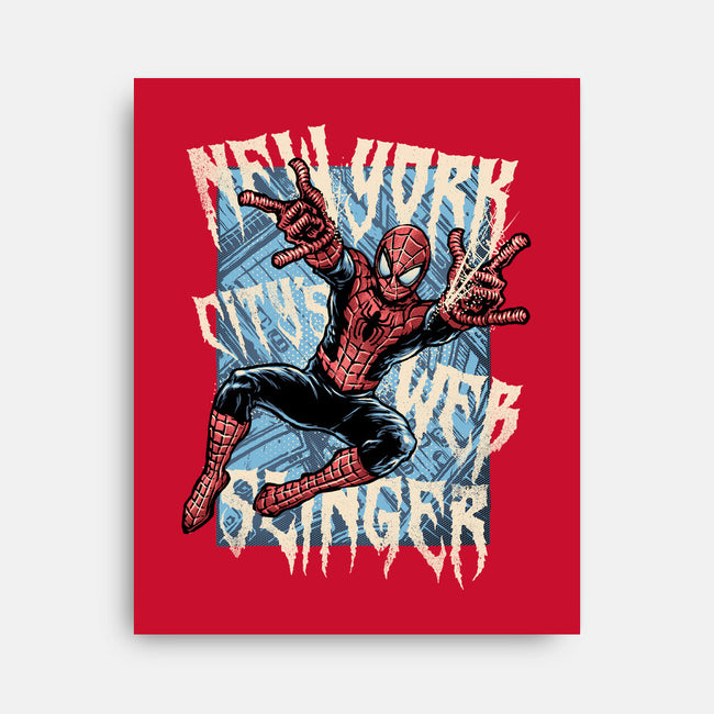NYC Web Slinger-None-Stretched-Canvas-glitchygorilla