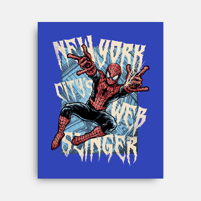 NYC Web Slinger-None-Stretched-Canvas-glitchygorilla