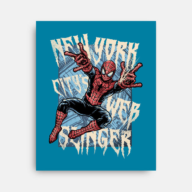 NYC Web Slinger-None-Stretched-Canvas-glitchygorilla