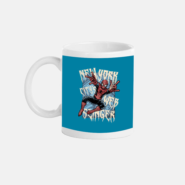NYC Web Slinger-None-Mug-Drinkware-glitchygorilla
