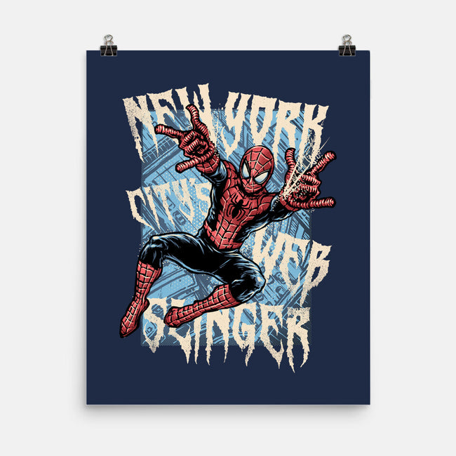 NYC Web Slinger-None-Matte-Poster-glitchygorilla