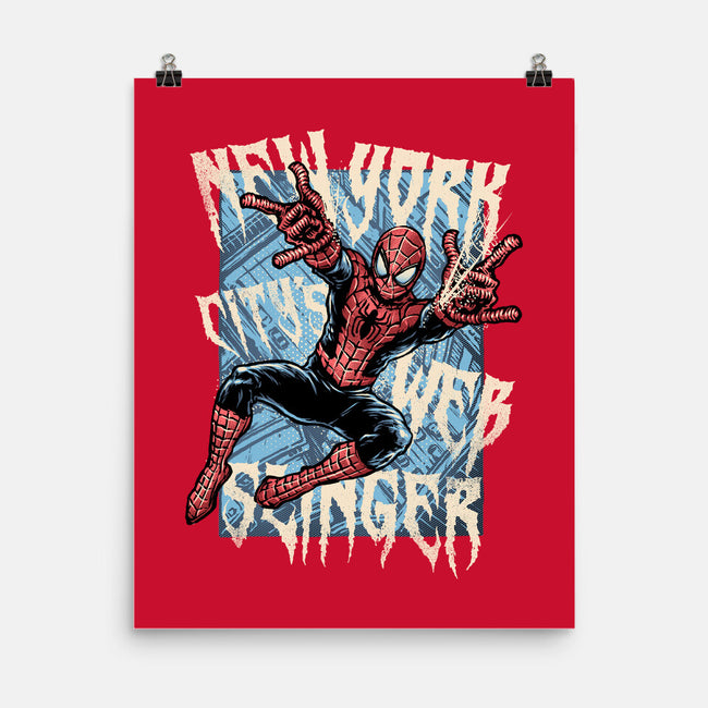 NYC Web Slinger-None-Matte-Poster-glitchygorilla