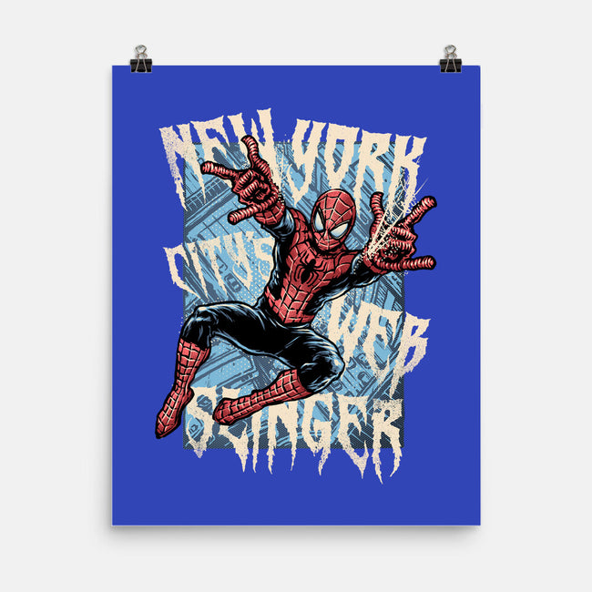 NYC Web Slinger-None-Matte-Poster-glitchygorilla