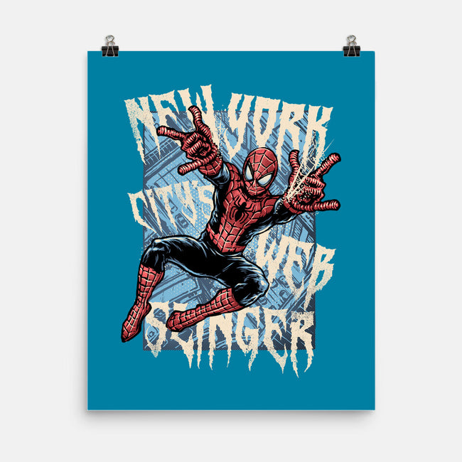 NYC Web Slinger-None-Matte-Poster-glitchygorilla