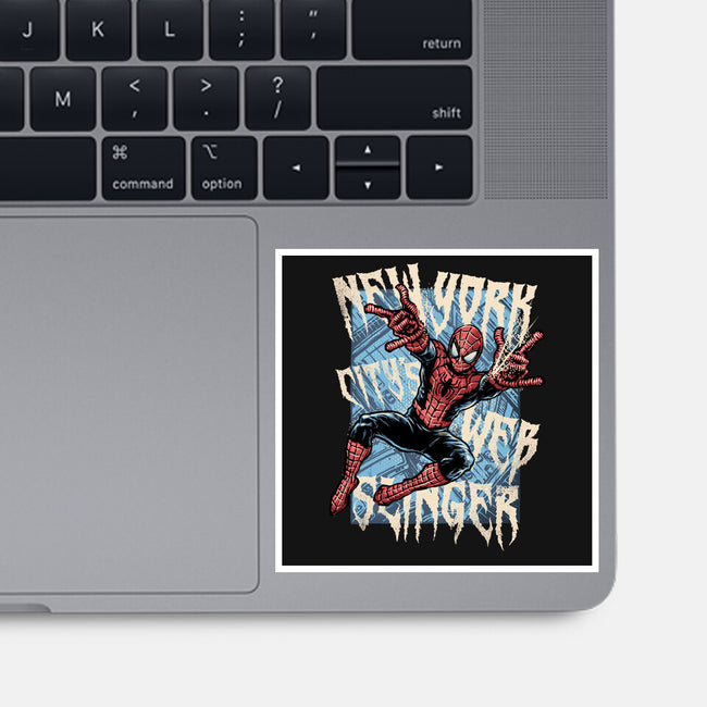 NYC Web Slinger-None-Glossy-Sticker-glitchygorilla