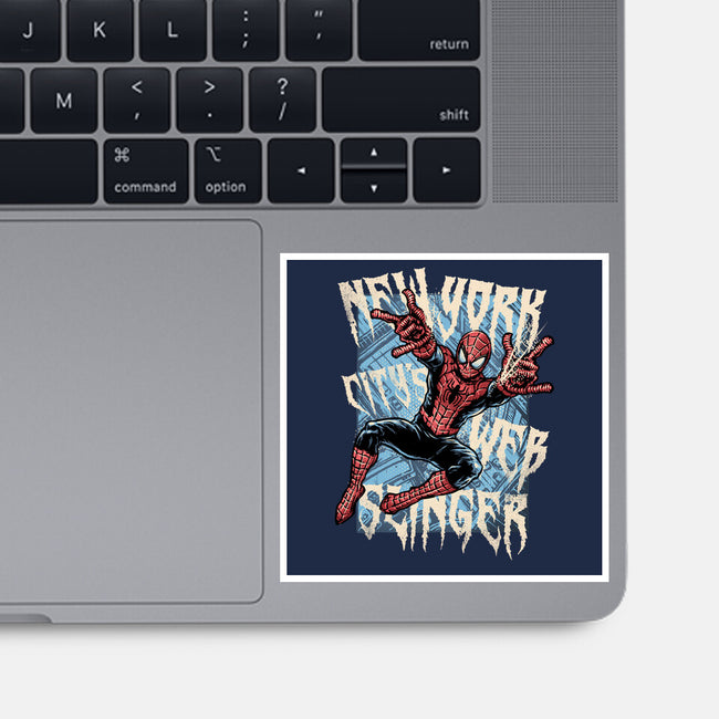 NYC Web Slinger-None-Glossy-Sticker-glitchygorilla