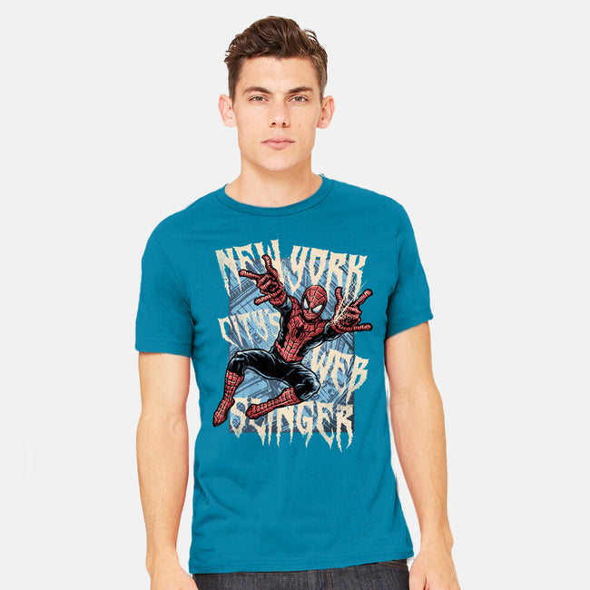 NYC Web Slinger-Mens-Heavyweight-Tee-glitchygorilla