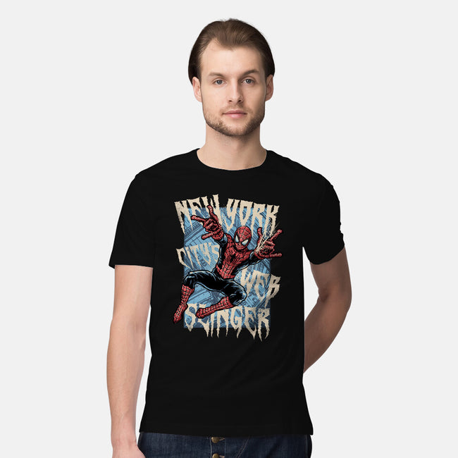NYC Web Slinger-Mens-Premium-Tee-glitchygorilla
