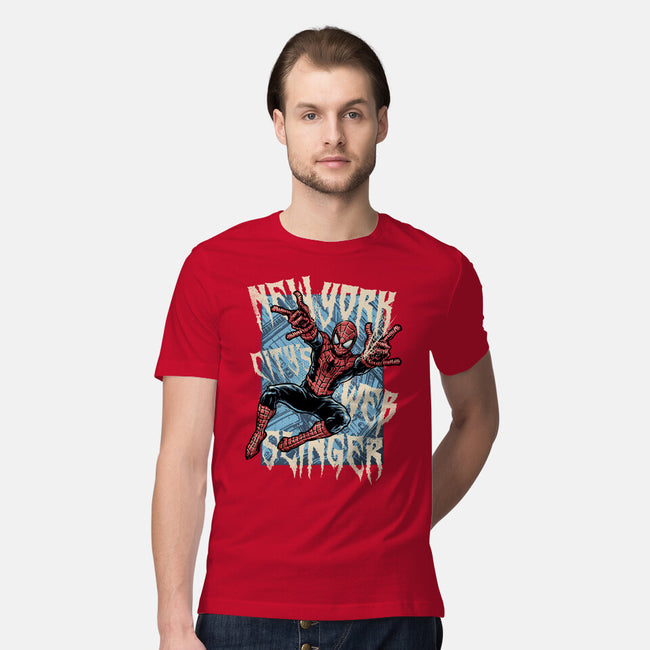 NYC Web Slinger-Mens-Premium-Tee-glitchygorilla