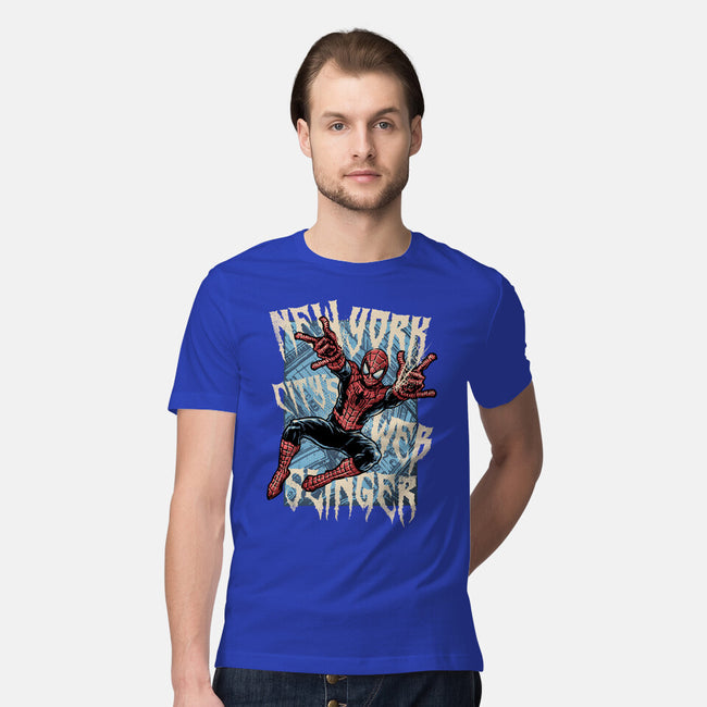 NYC Web Slinger-Mens-Premium-Tee-glitchygorilla