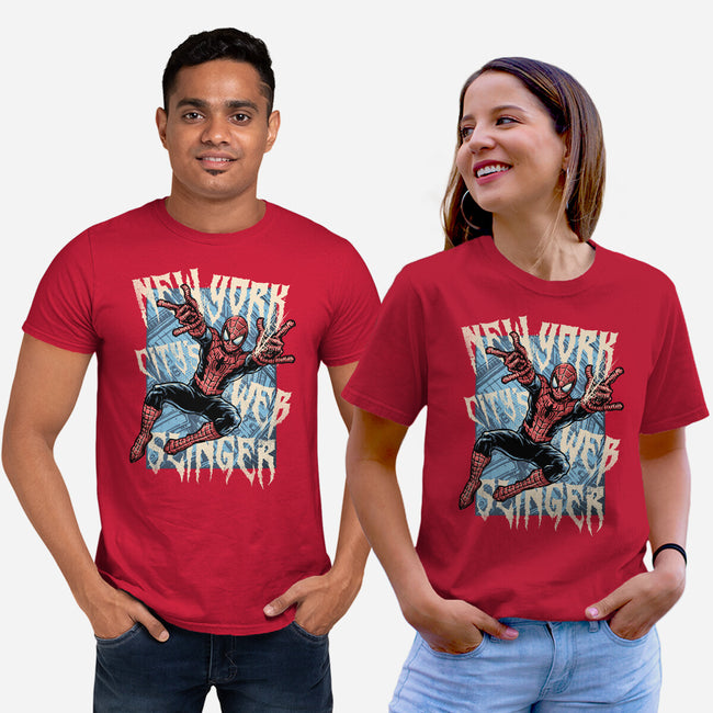 NYC Web Slinger-Unisex-Basic-Tee-glitchygorilla
