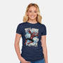 NYC Web Slinger-Womens-Fitted-Tee-glitchygorilla