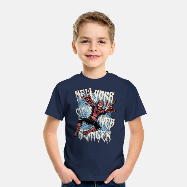 NYC Web Slinger-Youth-Basic-Tee-glitchygorilla