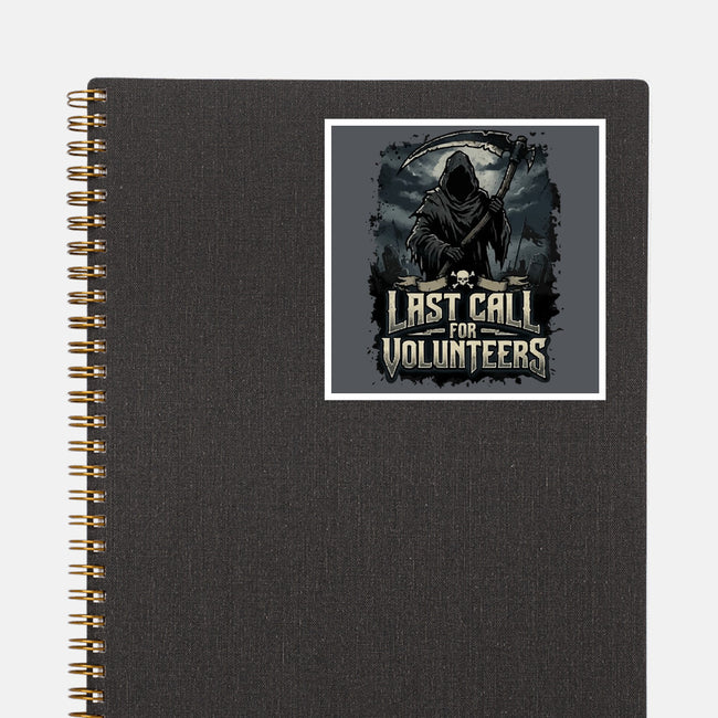 Last Call For Volunteers-None-Glossy-Sticker-Boggs Nicolas