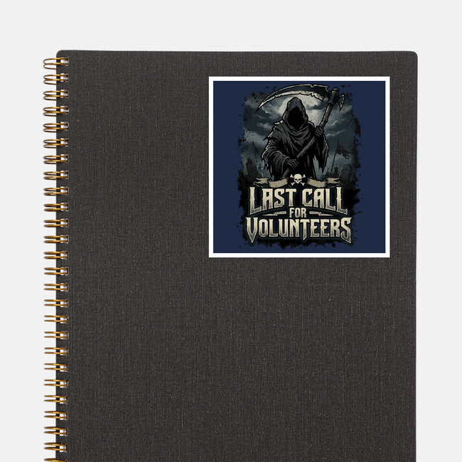 Last Call For Volunteers-None-Glossy-Sticker-Boggs Nicolas