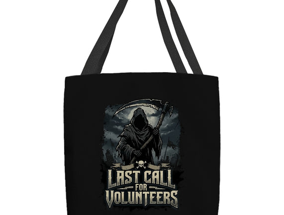 Last Call For Volunteers