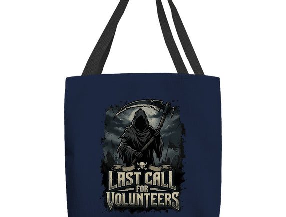 Last Call For Volunteers