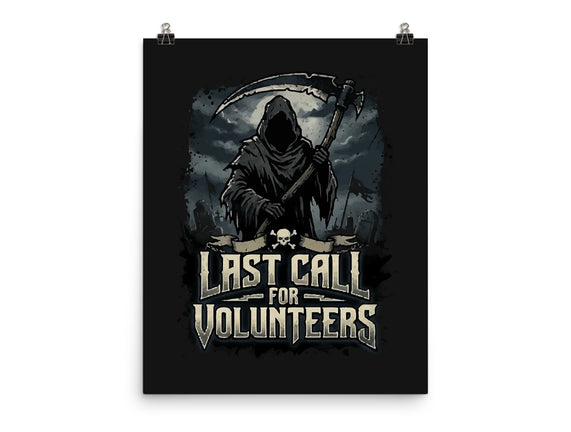Last Call For Volunteers