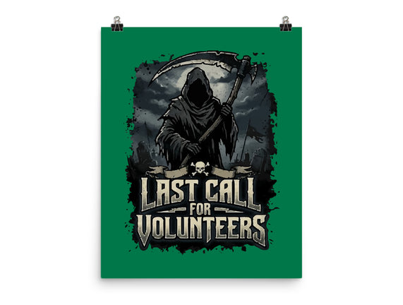 Last Call For Volunteers