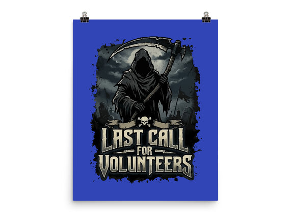 Last Call For Volunteers