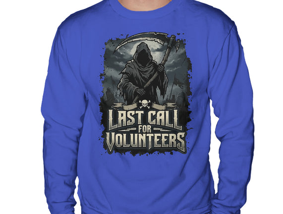 Last Call For Volunteers