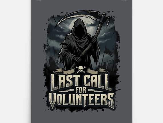 Last Call For Volunteers