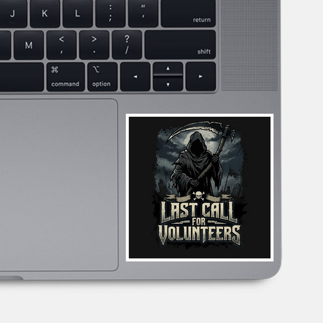 Last Call For Volunteers-None-Glossy-Sticker-Boggs Nicolas
