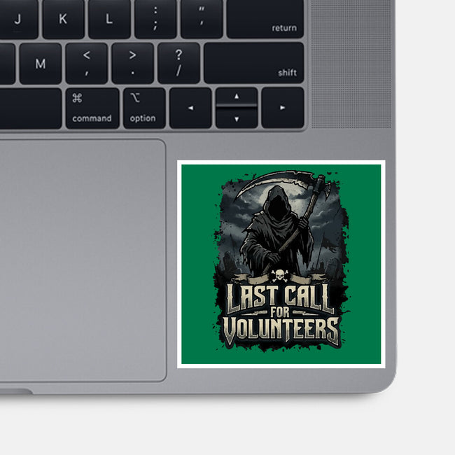 Last Call For Volunteers-None-Glossy-Sticker-Boggs Nicolas