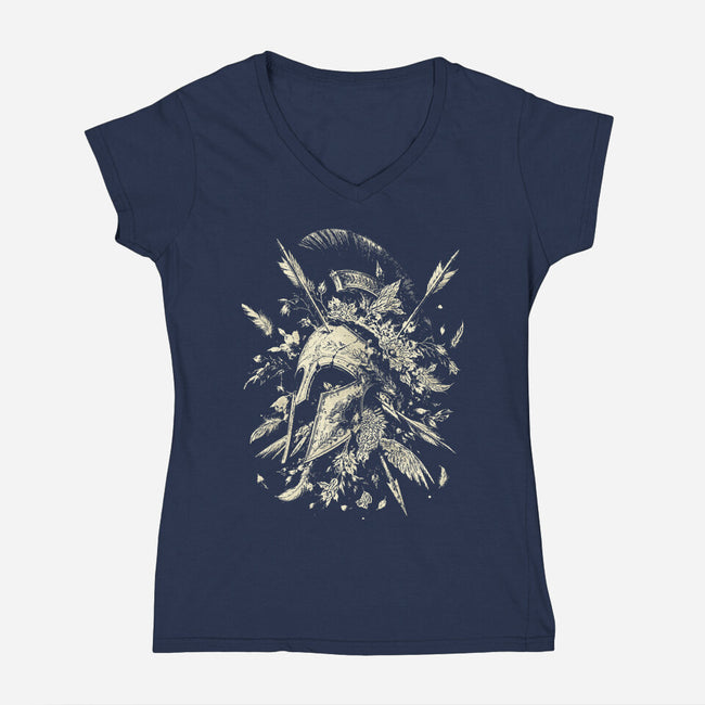 The Fall Of Ancient Greece-Womens-V-Neck-Tee-Diego Gurgell