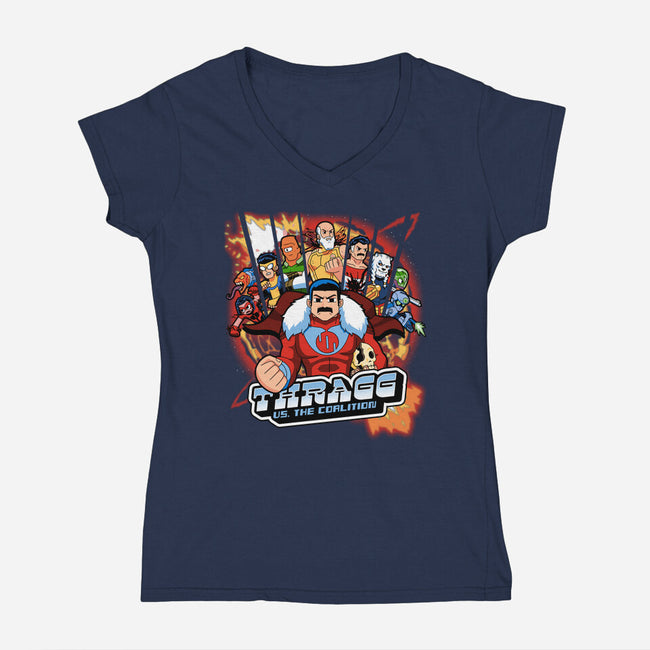 Grand Regent Pilgrim-Womens-V-Neck-Tee-PrimePremne
