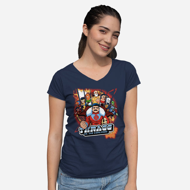 Grand Regent Pilgrim-Womens-V-Neck-Tee-PrimePremne