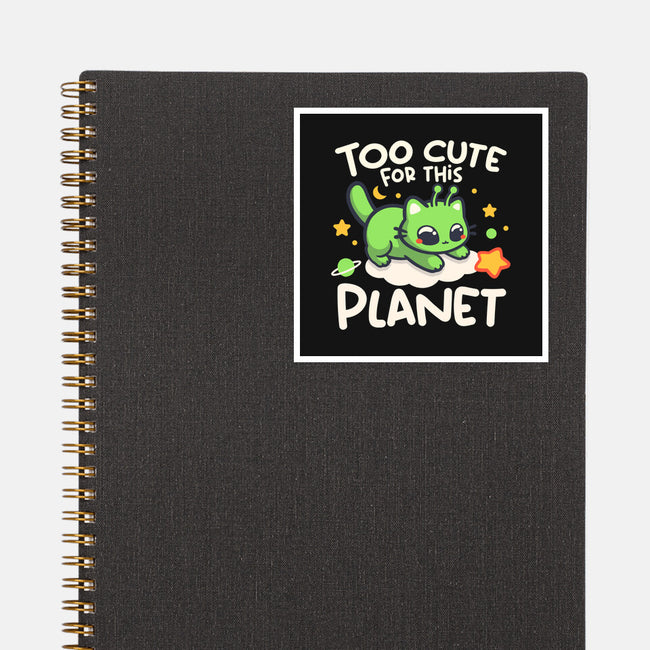 Too Cute Alien Cat-None-Glossy-Sticker-NemiMakeit