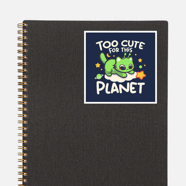 Too Cute Alien Cat-None-Glossy-Sticker-NemiMakeit