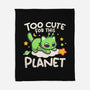 Too Cute Alien Cat-None-Fleece-Blanket-NemiMakeit