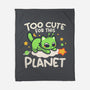 Too Cute Alien Cat-None-Fleece-Blanket-NemiMakeit