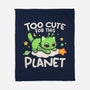 Too Cute Alien Cat-None-Fleece-Blanket-NemiMakeit