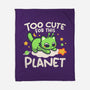 Too Cute Alien Cat-None-Fleece-Blanket-NemiMakeit